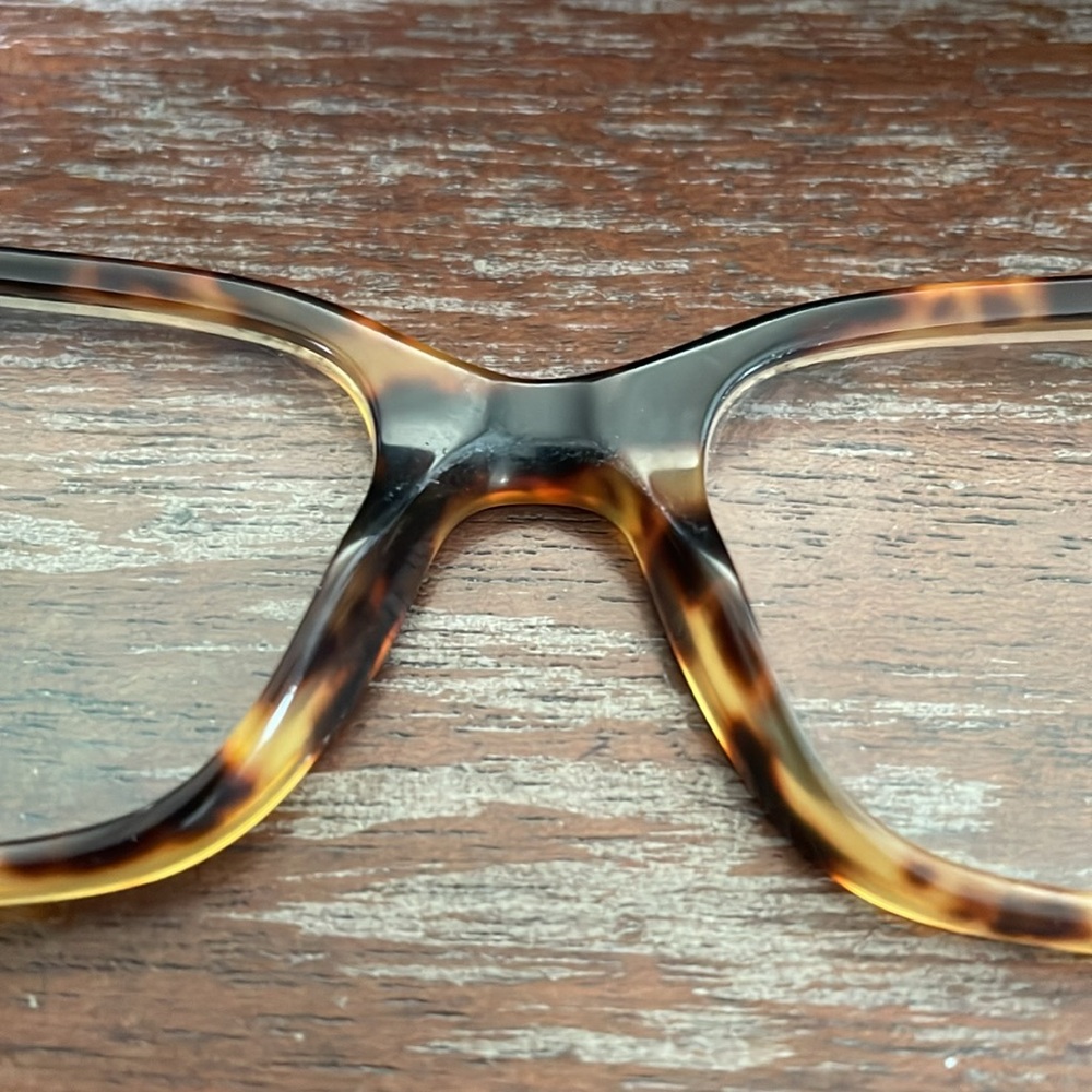 Bulgari 3018 5251 Havana clear brown tortoise eyeglasses with round black case - Picture 5 of 16